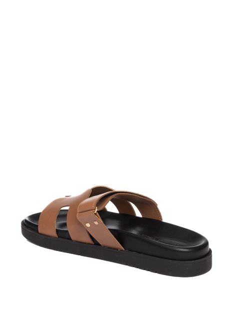 Tan paris sandal VINCENT VEGA | PARISVIT-CUOIO